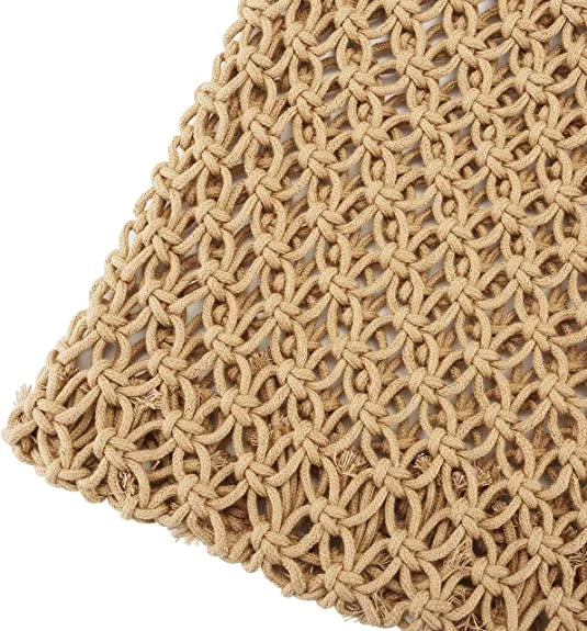 Stylish Handmade Macrame Sling Bags For Women’s macrame hand bag full size Beige