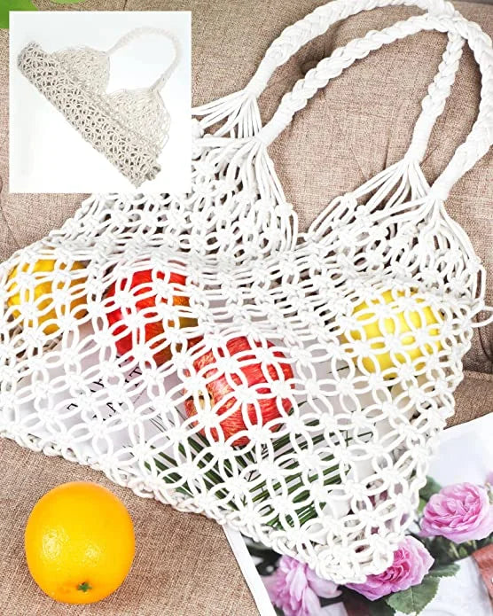 Stylish Handmade Macrame Sling Bags For Women’s macrame hand bag full size Beige