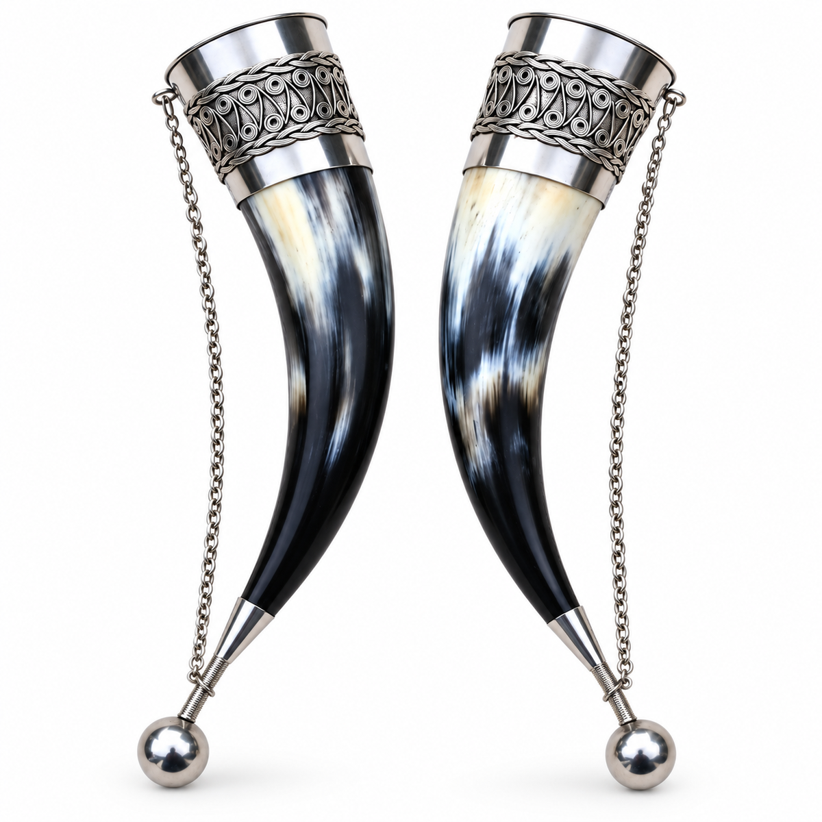 Polished Buffalo Horn Drinking Horn – Handmade Viking Style