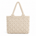 MACRAME Handmade Straw Bag Travel Beach Fishing Net Handbag Shopping Woven Shoulder Bag for Women