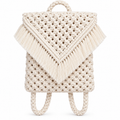 Stylish Handmade Macrame Sling Bags For Women’s macrame hand bag full size Beige