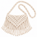 Stylish Handmade Macrame Sling Bags For Women’s macrame hand bag full size Beige