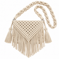 Stylish Handmade Macrame Sling Bags For Women’s macrame hand bag full size Beige