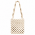 Stylish Handmade Macrame Sling Bags For Women’s macrame hand bag full size Beige