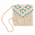 Stylish Handmade Macrame Sling Bags For Women’s macrame hand bag full size Beige
