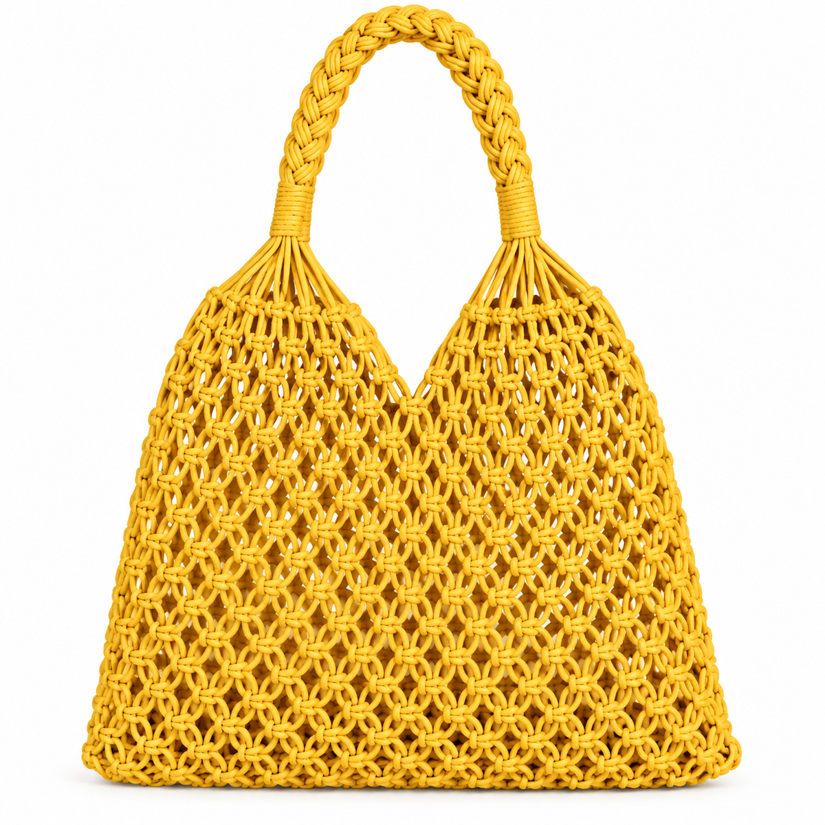 Stylish Handmade Macrame Sling Bags For Women’s macrame hand bag full size Beige