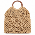Stylish Handmade Macrame Sling Bags For Women’s macrame hand bag full size Beige