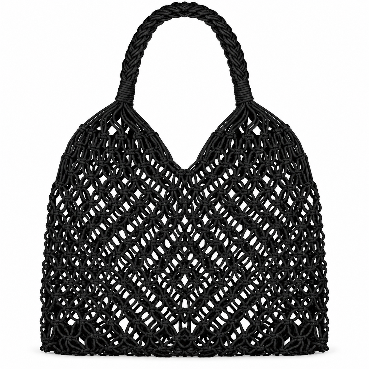 Stylish Handmade Macrame Sling Bags For Women’s macrame hand bag full size Beige