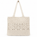 Stylish Handmade Macrame Sling Bags For Women’s macrame hand bag full size Beige