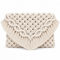 Stylish Handmade Macrame Sling Bags For Women’s macrame hand bag full size Beige